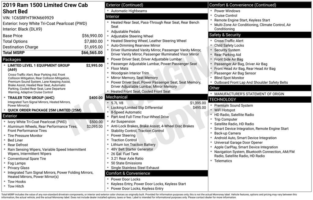 ram ram 1500 pickup 2019 1C6SRFHT9KN669929 image ram ram 1500 pickup 2019 1C6SRFHT9KN669929 image